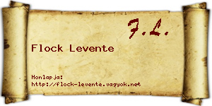 Flock Levente névjegykártya
